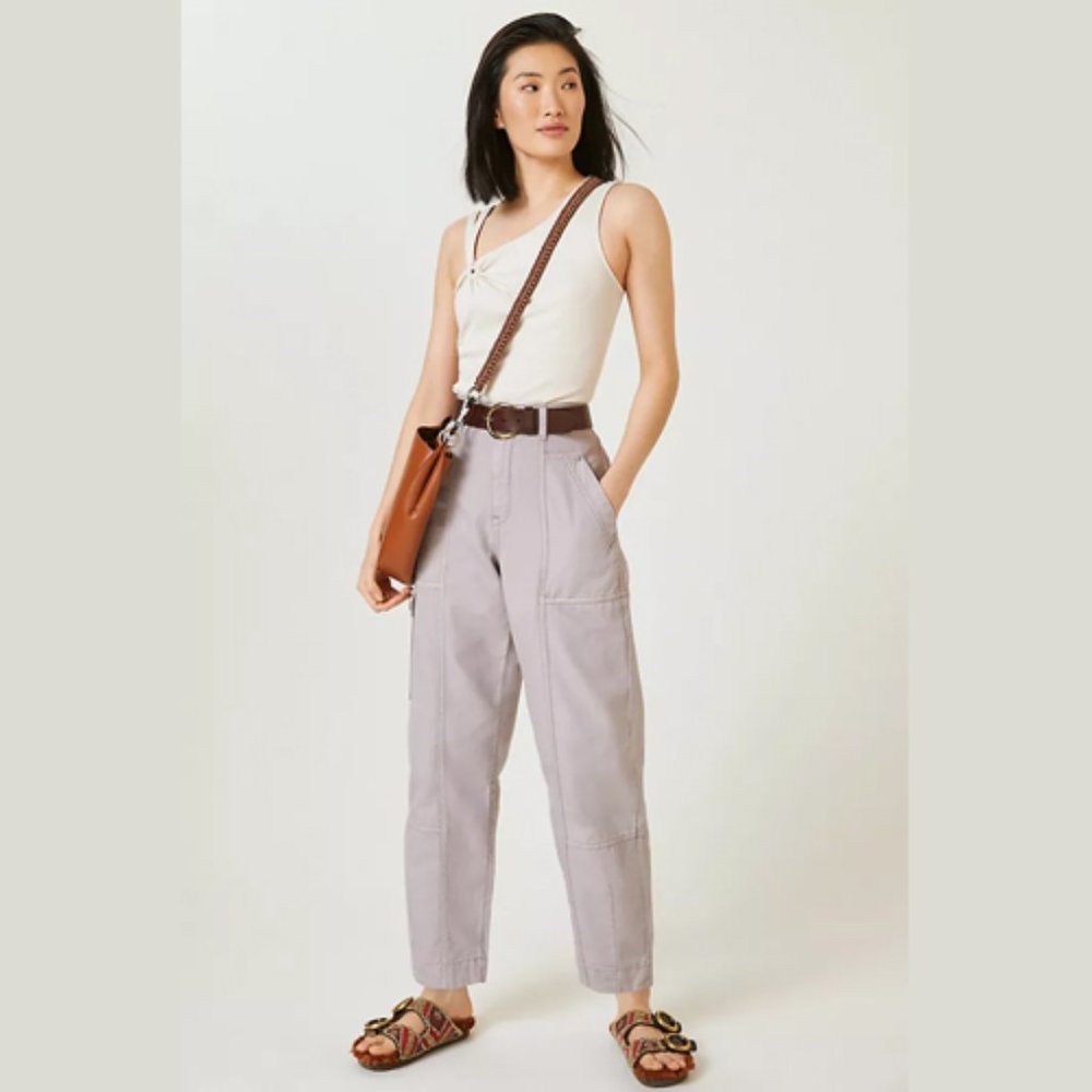 Anthropologie Maeve Brendan Utility Pants Tall size 8 : Lilac